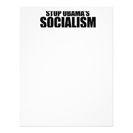 STOP OBAMA SOCIALISM LETTERHEAD DESIGN