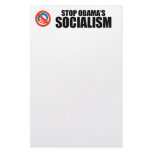 STOP OBAMA SOCIALISM stationery