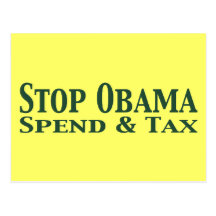 Stop Obama Spend and Tax Postcard