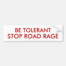 STOP ROAD RAGE BUMPER STICKERS