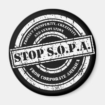 Stop S.O.P.A. Stamp Magnets
