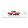 stop sanctuary city status bumper stickers