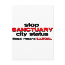 stop sanctuary city status post cards