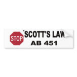 STOP SCOTT'S LAW BUMPER STICKER bumper stickers