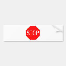 Stop Sign - Highway Hexagon Bumper Sticker