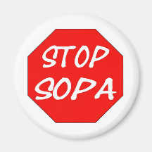 Stop SOPA Fridge Magnet