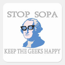Stop SOPA Keep The Geeks Happy Stickers