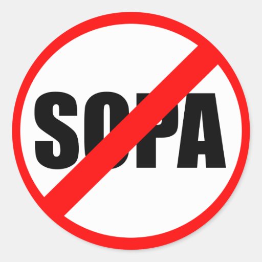 Stop SOPA Round Sticker