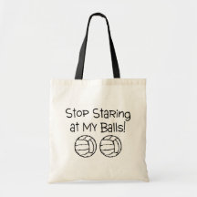 Stop Staring At My Balls Volleyballs Canvas Bags