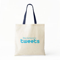 Stop staring at my Tweets Canvas Bag