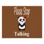 Stop Talking Panda Bear Photograph
