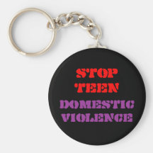 STOP TEEN DOMESTIC VIOLENCE Keychain