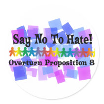 Stop The Hate Round Sticker