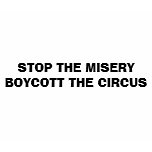 STOP THE MISERY BOYCOTT THE CIRCUS t-shirts