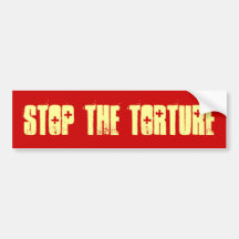 STOP THE TORTURE BUMPER STICKERS