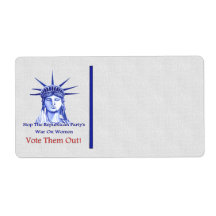 STOP THE WAR ON WOMEN CUSTOM SHIPPING LABEL