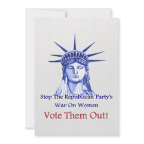 Stop The War On Women Personalized Invite