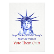 Stop The War On Women Personalized Invite