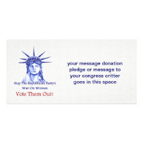 STOP THE WAR ON WOMEN PHOTO CARDS