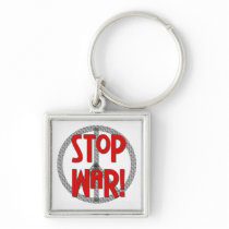 Stop War Peace Symbol T-shirts and Gifts keychains