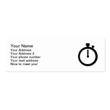 Stop watch time business cards
