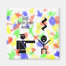 stop youre under arrest music humour 2 fridge magnets