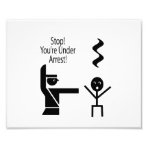 stop youre under arrest music humour photo print