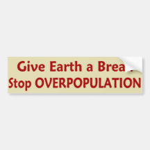 StopOVERPOPULATION Bumper Sticker