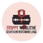 Stoppt weibliche Genitalverstümmelung! Round Stickers