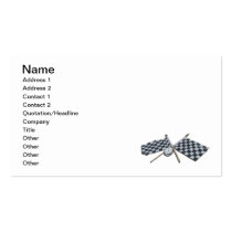 Stopwatch Checkered Flag business cards