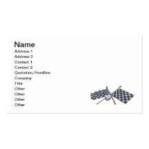 Stopwatch Checkered Flag Business Card Templates