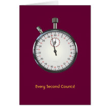 Stopwatch "Every Second Counts!" Card