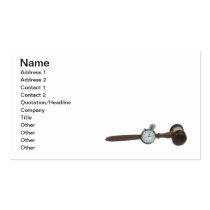 Stopwatch Gavel business cards