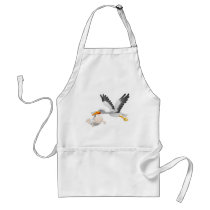 stork and baby apron