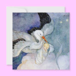 Stork and Baby Customizable invitations