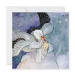 Stork and Baby Customizable invitations