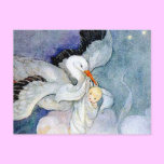 Stork and Baby postcards