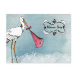 Stork Baby Announcement Post Card