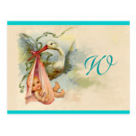 STORK BABY GIRL SHOWER 2 POST CARD