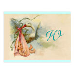 STORK BABY GIRL SHOWER 2 POSTCARD