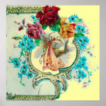 STORK BABY GIRL SHOWER Yellow Posters