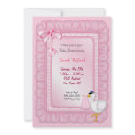 Stork Baby Invite - Pink invitations