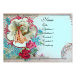 STORK BABY SHOWER 2 MONOGRAM blue Business Cards