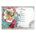 STORK BABY SHOWER 2 MONOGRAM white Business Card