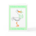 Stork Baby Shower Card (Unisex)