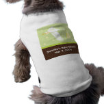 Stork Baby Shower Dog Tank - Green/Brown pet clothing
