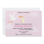 Stork Baby Shower Invitation - Girl