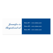 Stork Baby Shower Small Registry Card - Blue Business Cards
