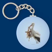 stork_delivery_rnd_ornament keychains