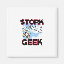 Stork Geek Refrigerator Magnet